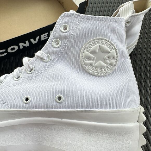 Converse Run Star Hike High Men\'s Shoes Triple White 170777C Size 9.5
